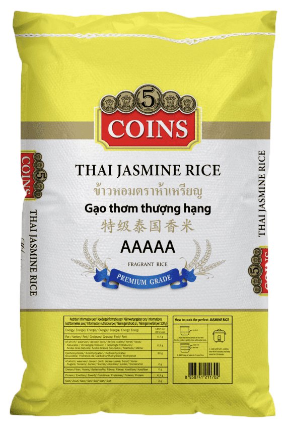 Thai Jasmine Rice Milagrosa (5-Coins) - 18kg.