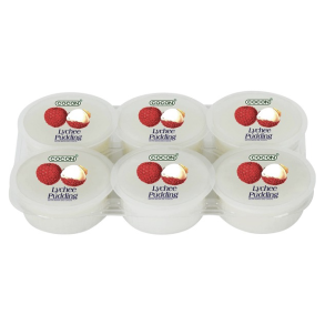 Lychee Pudding w/Nata de Coco (Cocon) - 6 x 80gr.