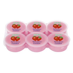 Strawberry Pudding w/Nata de Coco (Cocon) - 6 x 80gr.