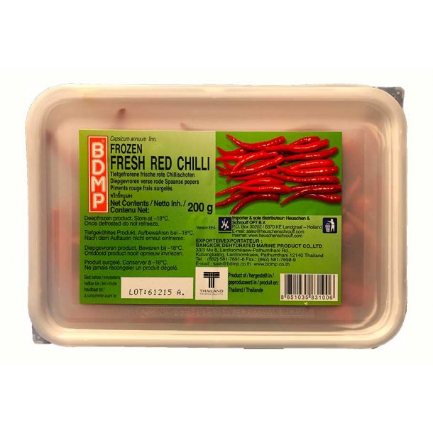 Frozen Fresh Red Chilli (BDMP) - 200gr.