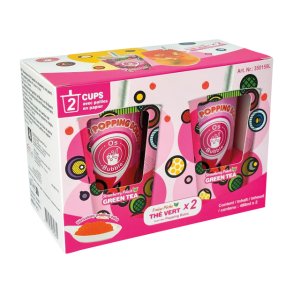 Instant Boba 2-Kit Strawberry/Peach (O's) 2 x 480ml.