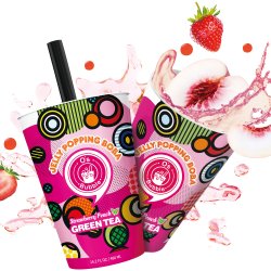 Instant Boba 2-Kit Strawberry/Peach (O's) 2 x 480ml.