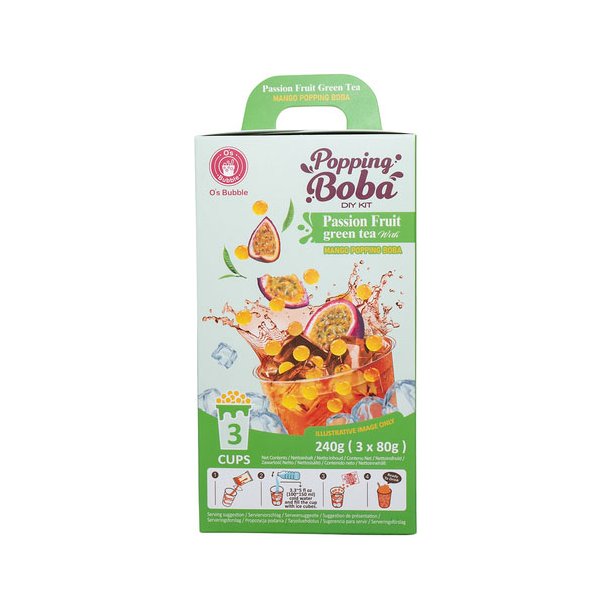 Popping Boba DIY Kit Passionsfruit  (O's) 3 x 80gr.
