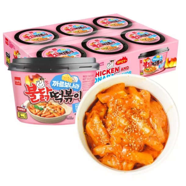 Extreme Spicy Topokki Carbonara Bowl (Wang) - 169gr.