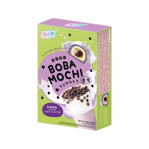 Boba Mochi Rice Cakes - Taro (Yuki &amp; Love) - 180gr.