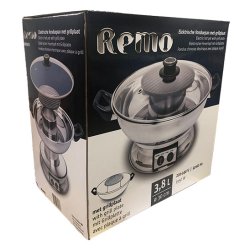 Electric Hot Pot w/Grill Plate (Remo) 3,8L