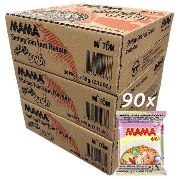 3 ks. Tom Yum Shrimp Flavour (MAMA) - 60gr.