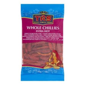 Whole Extra Hot Chilis (TRS) - 50gr.