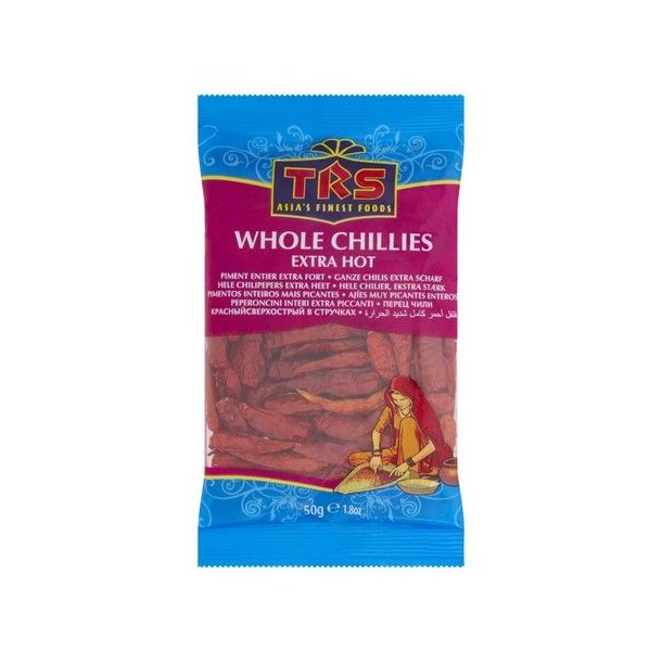 Whole Extra Hot Chilis (TRS) - 50gr.