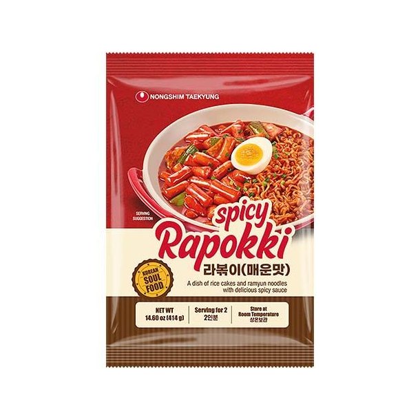 Spicy Rapokki dish (Nongshim) - 2 x 212gr.