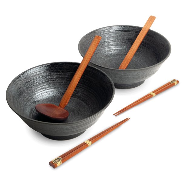 Ramen Bowl Set - Uzu Black (Edo Japan Design)