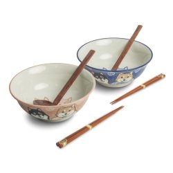 Ramen Bowl Set - Shiba, porcelain (Edo Japan Design)