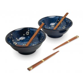 Ramen Bowl set - Hana Blue (Tokyo Design Studio)