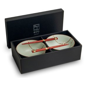 Udon Bowl Set - Hana Green, porceln (Edo Japan Design)