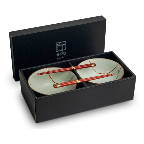 Udon Bowl Set - Hana Green, porceln (Edo Japan Design)