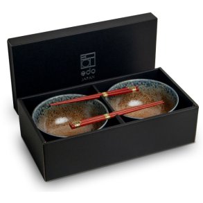 Udon Bowl Set - Heaven & Earth, porcel�n (Edo Japan Design)