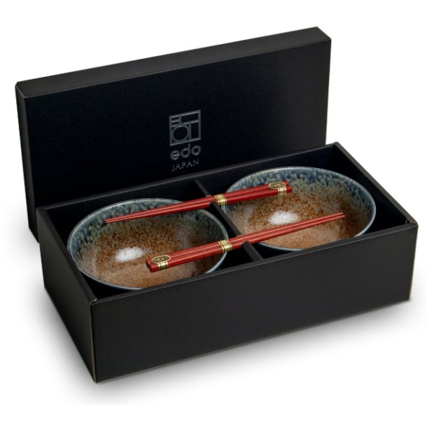Udon Bowl Set - Heaven &amp; Earth, porcel�n (Edo Japan Design)