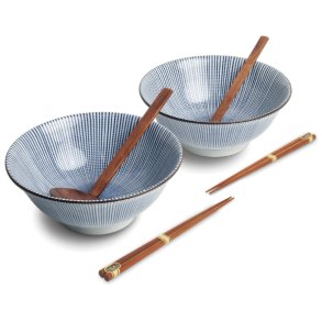 Ramen Bowl Set - Tokusa (Edo Japan Design)