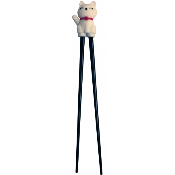 Children Chopstick - Lucky Cat - White