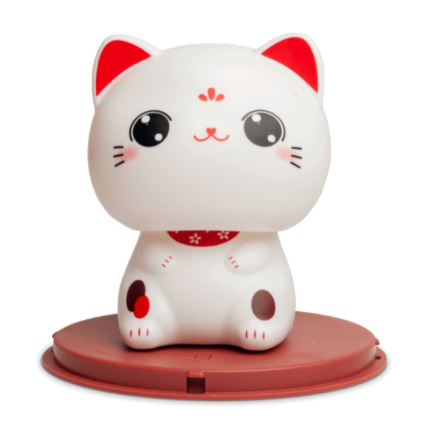 Nikkende Lykke Kat (Eyes Open) - 10cm. hj