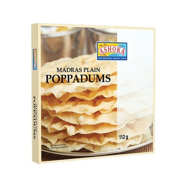 Poppadums - Madras Plain (Ashoka) - 112gr.