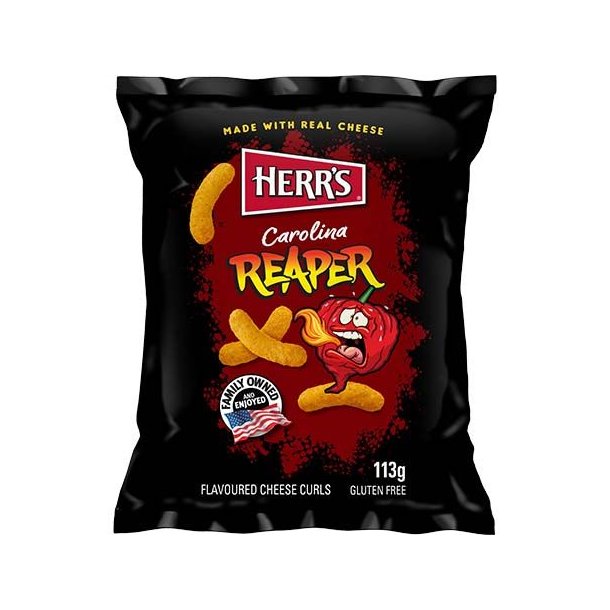 Carolina Reaper Cheese Curls (Herr's) - 113gr.