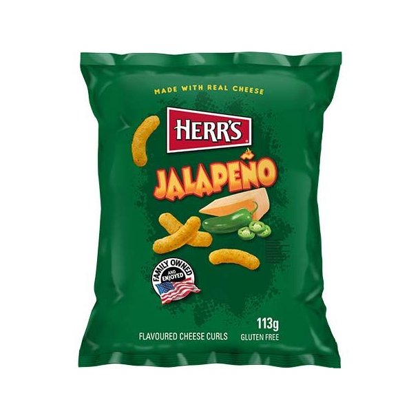 Jalapeno Cheese Curls (Herr's) - 113gr.