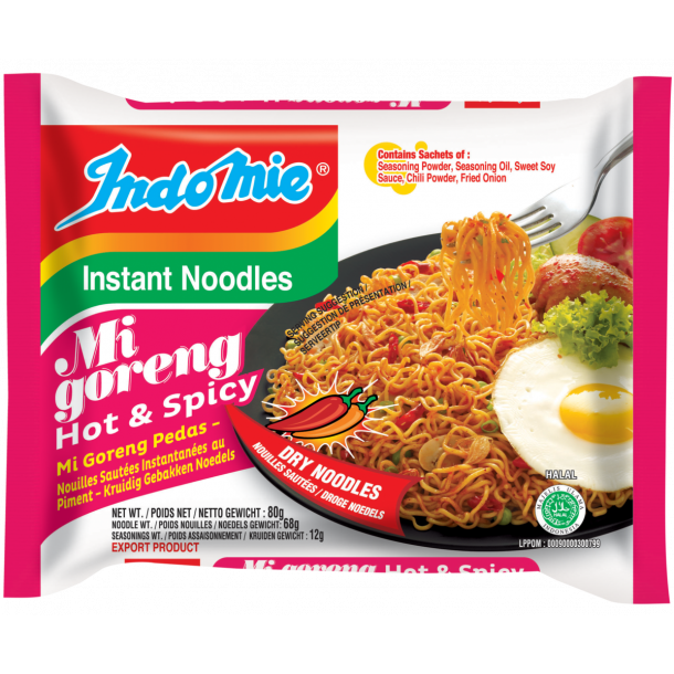 Indomie - Mi Goreng Pedas (HOT) 1 ks. 40x80gr.