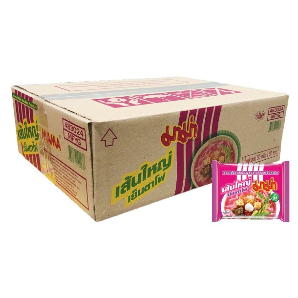 Instant Flat Rice Noodles Yen Ta Fo (MAMA) - 30 x 50gr.