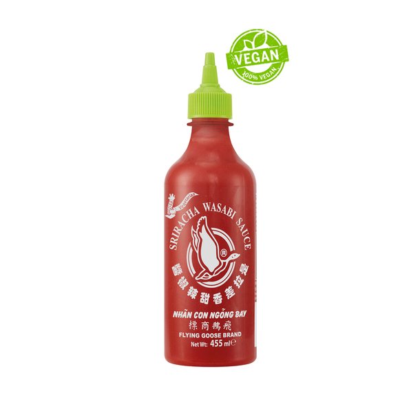 Chili Sauce w./Wasabi 51% (Flying Goose) - 455ml.