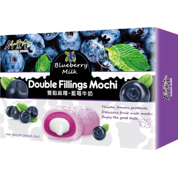 Double Filling Mochi - Blueberry Milk (Bamboo House) - 180gr.