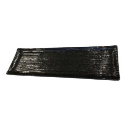 Serving Plate Set (5 pcs) - Black &amp; Large, porcelain (Oblong Dekotanara)