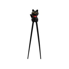 Children Chopstick - Lucky Cat - Black
