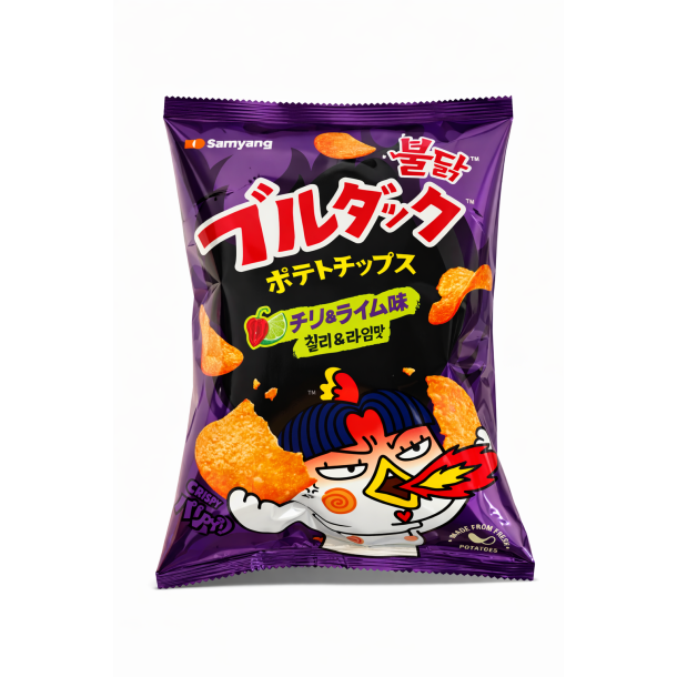 Buldak Lime &amp; Chili Chips (Samyang) - 55gr.