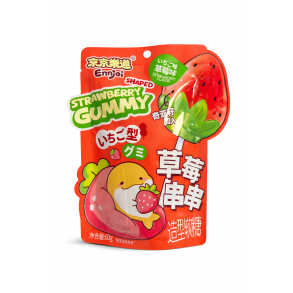 Shaped Gummy Strawberry flavour (JJLD) - 60gr.