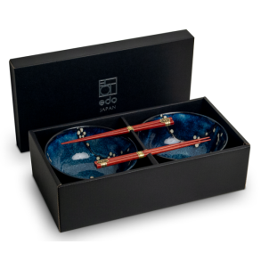 Udon Bowl Set - Hana Blue, porceln (Edo Japan Design)