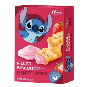 Filled Biscuit Strawberry Flavour (BINQI) - 50gr.