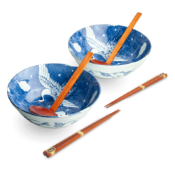 Ramen Bowl set - Crane (Tokyo Design Studio)