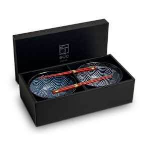 Udon Bowl Set - Japanese Wave, porceln (Edo Japan Design)
