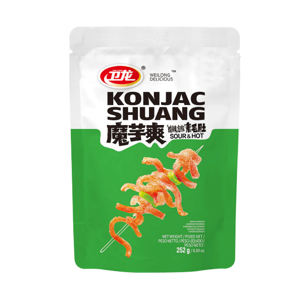 Konjac Shuang Sour &amp; Hot Flavour (Weilong) - 252gr.