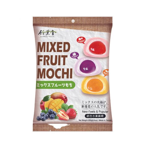 Mixed Fruit Mochi - Assorted Flavored (Bamboo House) - 240gr.