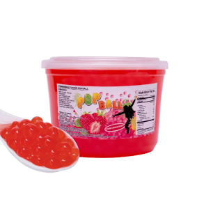 Popball Boba Perler Jordbr-smag (PINSHAN) - 950g