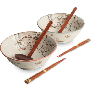Ramen Bowl set - Three cats (Tokyo Design Studio)