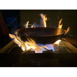 Round Wok &amp; Wooden Handle (33cm)