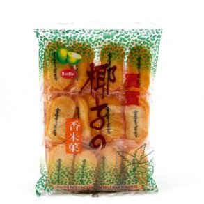 Rice Crackers w/coconut flavor (Bin Bin) - 150gr.